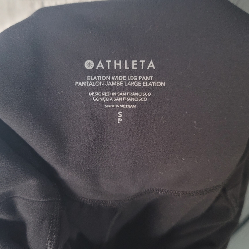 Athleta Black Elation Wide Leg Pant